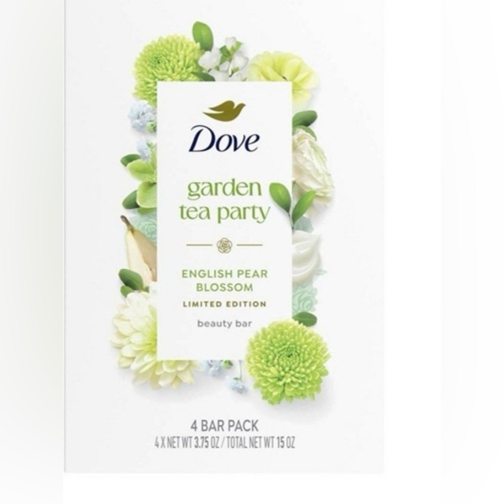 DOVE Garden Tea Party beauty bar Soap English Pear Blossom (4PACK) - Picture 2 of 4